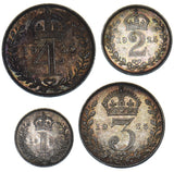 1925 Maundy Set - George V British Silver Coins - Very Nice