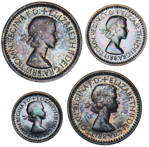 1953 Maundy Set - Elizabeth II British Silver Coins - Superb