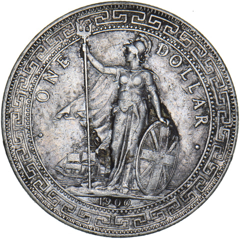 1900 British Trade Dollar - Silver Coin - Very Nice