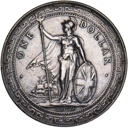 1909 British Trade Dollar - Silver Coin - Very Nice