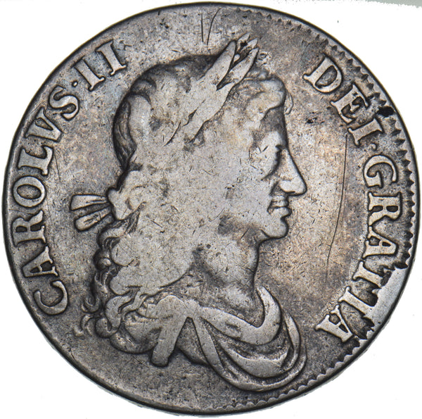 1663 Crown - Charles II British Silver Coin