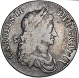 1663 Crown - Charles II British Silver Coin