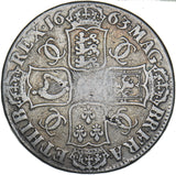 1663 Crown - Charles II British Silver Coin