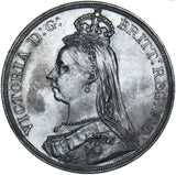 1887 Crown - Victoria British Silver Coin - Superb