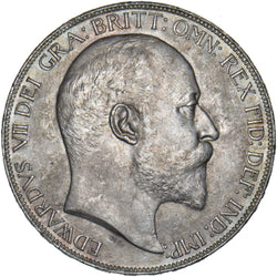 1902 Crown - Edward VII British Silver Coin - Superb