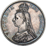 1887 Double Florin - Victoria British Silver Coin - Very Nice