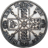 1887 Double Florin - Victoria British Silver Coin - Very Nice