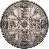 1887 Double Florin - Victoria British Silver Coin - Nice