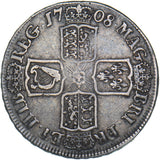 1708 E Halfcrown (Edinburgh Mint) - Anne British Silver Coin - Nice