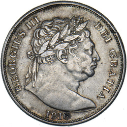 1816 Halfcrown - George III British Silver Coin - Nice
