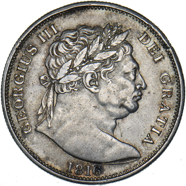1816 Halfcrown - George III British Silver Coin - Nice