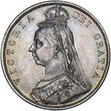 1887 Halfcrown - Victoria British Silver Coin - Very Nice