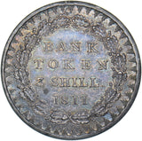 1811 3 Shillings Bank Token - George III British Silver Coin - Very Nice