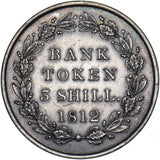 1812 3 Shillings Bank Token - George III British Silver Coin - Nice