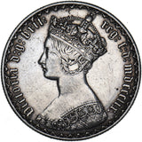 1859 Gothic Florin - Victoria British Silver Coin - Nice