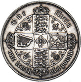 1859 Gothic Florin - Victoria British Silver Coin - Nice