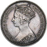 1884 Gothic Florin - Victoria British Silver Coin - Very Nice