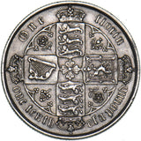 1884 Gothic Florin - Victoria British Silver Coin - Very Nice