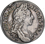 1697 N Shilling (Norwich Mint) - William III British Silver Coin - Nice