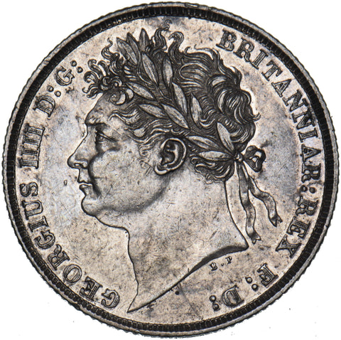 1821 Shilling - George IV British Silver Coin - Very Nice