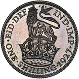 1927 Proof Shilling - George V British Silver Coin - Superb