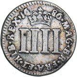 1686 Maundy Fourpence - James II British Silver Coin - Nice