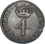 1708 Maundy Fourpence - Anne British Silver Coin - Nice