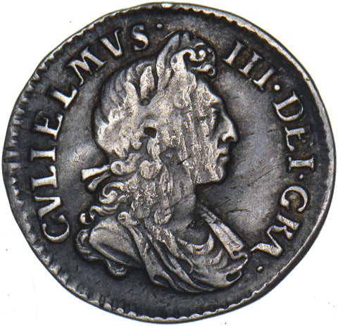 1700 Threepence - William III British Silver Coin