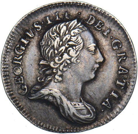 1772 Threepence - George III British Silver Coin - Very Nice