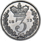 1873 Threepence - Victoria British Silver Coin - Very Nice