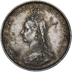 1887 Threepence - Victoria British Silver Coin - Nice