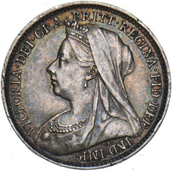 1897 Threepence - Victoria British Silver Coin - Very Nice