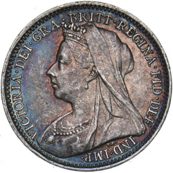 1900 Threepence - Victoria British Silver Coin - Very Nice