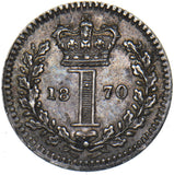 1870 Maundy Penny - Victoria British Silver Coin - Very Nice