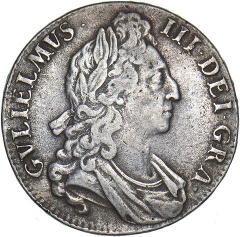 1695 Crown (Edge Holed) - William III British Silver Coin