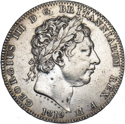 1819 LIX Crown - George III British Silver Coin - Nice