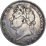 1821 Crown - George IV British Silver Coin - Nice