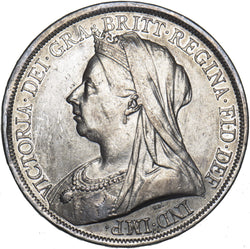 1893 LVII Crown - Victoria British Silver Coin - Nice