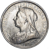 1893 LVII Crown - Victoria British Silver Coin - Nice