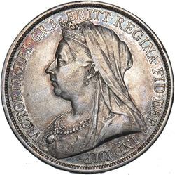1893 LVI Crown - Victoria British Silver Coin - Nice