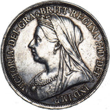 1893 LVI Crown - Victoria British Silver Coin - Nice