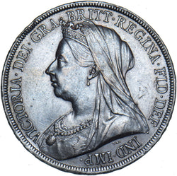 1893 LVI Crown - Victoria British Silver Coin - Nice
