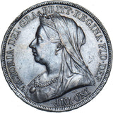 1893 LVI Crown - Victoria British Silver Coin - Nice