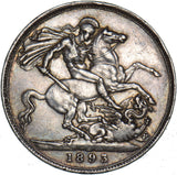 1893 LVII Crown - Victoria British Silver Coin - Nice