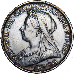 1893 LVI Crown - Victoria British Silver Coin - Nice