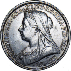1893 LVI Crown - Victoria British Silver Coin - Nice