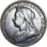 1893 LVI Crown - Victoria British Silver Coin - Nice