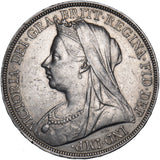 1897 LXI Crown - Victoria British Silver Coin - Nice