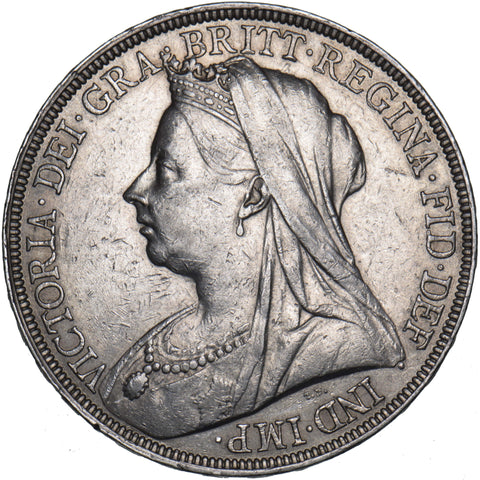 1897 LXI Crown - Victoria British Silver Coin - Nice