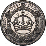 1927 Proof Wreath Crown - George V British Silver Coin - Superb